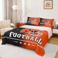 thumbnail image 1 of jejeloiu Football Sports Queen Sheet Sets,Rugby Ball Games Bed Set For Boys Teens 4pcs, 1 of 7
