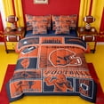 thumbnail image 1 of jejeloiu Footfall Sport Game 7-Piece Bedding Comforter Set,Orange Rugby Helmet King Bedding Sets For Adults Reversible, 1 of 8