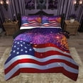 thumbnail image 1 of jejeloiu Fourth Of July Bedding Comforter Set,American Flag Pattern Twin Comforter Sets,Red White Blue Bedding Set For Men Women,Super Cozy Room Decor Reversible,2pcs, 1 of 8