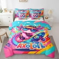 thumbnail image 1 of jejeloiu Funny Axolotl Bedding Comforter Set 7pcs,Cartoon Animal Queen Bedding Sets,Colorful Queen Sheet Sets For Kid Girls,Super Cozy Bedroom Decoration Reversible, 1 of 8