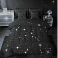 thumbnail image 1 of jejeloiu Galaxy Starry Sky Bedding Comforter Set 7-Piece,Shining Stars King Bedding Sets,White Black Bed Sheets For Children,Microfiber Bedroom Decor Reversible, 1 of 9