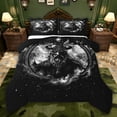 thumbnail image 1 of jejeloiu Galaxy Starry Sky Twin Comforter Sets,White Black Bedding Set For Boys Kids Reversible 2 Pieces, 1 of 8