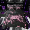 thumbnail image 1 of jejeloiu Gamer Gaming 7pcs Bedding Comforter Set,Modern Video Game Queen Bedding Sets,Neon Pink Console Queen Sheet Sets For Boys,Microfiber Bedroom Decor Reversible, 1 of 8