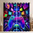 thumbnail image 1 of jejeloiu Gamer Gaming Black Out Curtains,Modern Video Game Curtains Pack of 2 (42x63 Each),Multicolor Console Bedroom Curtains For Boys,Microfiber Bedroom Decor, 1 of 6