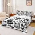 thumbnail image 1 of jejeloiu Gamer Gaming Twin Sheet Sets,Modern Video Game Twin Fitted Sheet,Cartoon Computer Flat Sheet For Kid Boy,Lightweight Room Decorative,3 Pieces, 1 of 7