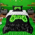 thumbnail image 1 of jejeloiu Games Console Lover Twin Comforter Sets,Pixel Miner Grid Bedding Set For Camepad Gamer Reversible 2-Piece, 1 of 7