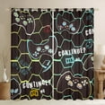 thumbnail image 1 of jejeloiu Gaming Curtains Pack of 2 (42x84 Each),Geometric Hexaon Curtains Blackout,Brown Honeycomb Bedroom Curtains For Boys Girls,Super Cozy Bedroom Decoration, 1 of 5