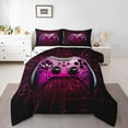 thumbnail image 1 of jejeloiu Gaming Full Size Comforter Sets,Pink Gamepad Controller Bedding Comforter Set,Modern Video Game Bedding Sets For Boy,Microfiber Room Decor Reversible,3-Piece, 1 of 8
