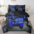 thumbnail image 1 of jejeloiu Gaming Twin Bedding Sets 7-Piece,Teen Video Game Bedding Comforter Set,Blue Gamepad Sheet Sets For Boys Girls,Super Cozy Bedroom Decoration Reversible, 1 of 8