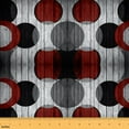 thumbnail image 1 of jejeloiu Geometric Circle Fabric by the Yard 2 Yards,Modern Minimalist Geometric Room Decor Fabric by the Yard,Red Black Gray Fabric for Sewing For Teens,Ultra Soft Home Decor, 1 of 6