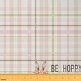 thumbnail image 1 of jejeloiu Geometric Plaid Fabric by the Yard 2 Yards,Cute Cartoon Rabbit Room Decor Fabric by the Yard,Pink Grid Fabric for Sewing For Teens,Ultra Soft Home Decor, 1 of 6