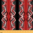 thumbnail image 1 of jejeloiu Geometric Ribbon Lines Fabric by the Yard 2 Yards,Modern Minimalist Geometric Room Decor Fabric by the Yard,Black Red Stripes Fabric for Sewing For Teens,Ultra Soft Home Decor, 1 of 6
