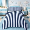 thumbnail image 1 of jejeloiu Geometric Lines Bedding Comforter Set,Modern Geometric Stripes Twin Comforter Sets,Deepblue White Bedding Set For Girls Boys,Super Cozy Room Decor Reversible,2 Pieces, 1 of 8