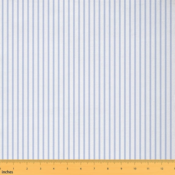 jejeloiu Geometric Lines Fabric by the Yard 1 Yard,Minimalism Geometric Stripes Home Decor Fabric by the Yard,White Blue Sewing Fabric For Girls Boys,Super Cozy Room Decor