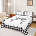 thumbnail image 1 of jejeloiu Girls Cute Bow Bed Sheets,Black Bowtie King Sheets For Girls Kids 4pcs, 1 of 7