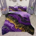 thumbnail image 1 of jejeloiu Gold Glitter Print Full Size Comforter Sets,Marble Texture Bedding Comforter Set,Modern Fluid Art Bedding Sets For Adults,Luxury Bedroom Decor Reversible,3-Piece, 1 of 8