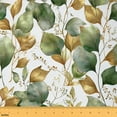 thumbnail image 1 of jejeloiu Gold Leaves Fabric by the Yard 10 Yards,Plant Room Decor Fabric by the Yard,Light Luxury Style Sewing Fabric For Adults,Ltra Soft Home Decor, 1 of 6