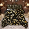 thumbnail image 1 of jejeloiu Gold Leaves Twin Comforter Sets,Modern Aesthetic Design Bedding Set For Adults Reversible 2 Pieces, 1 of 8