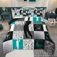 thumbnail image 1 of jejeloiu Golf Ball Game Twin Comforter Sets,Patchwork Geometric Plaid Bedding Set For Men Women Reversible 2pcs, 1 of 8