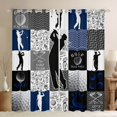 thumbnail image 1 of jejeloiu Golf Ball Gamer Blackout Curtains Set of 2 (52x84 Each),Sport Game Window Curtains For Ball Lovers, 1 of 6