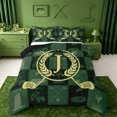 thumbnail image 1 of Catabedysis Golf Ball Themed Queen Comforter Set For Boys,Vintage Alphabet A Design Comforter Sets Queen,Black Reversible,3 Pieces,1 Comforter and 2 Pillowcases, 1 of 7
