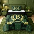 thumbnail image 1 of Catabedysis Golf Cart Twin Comforter Sets For Boys,Cute Personalized Letter M Bedding Set,Black Reversible,2 Pieces,1 Comforter and 1 Pillowcase, 1 of 7