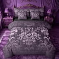 thumbnail image 1 of jejeloiu Gothic Damask Floral 7pcs Bedding Comforter Set,Bohemian Exotic Style Queen Bedding Sets,Wild Snake Pattern Queen Sheet Sets For Adult,Ultra Soft Home Decor Reversible, 1 of 8