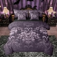 thumbnail image 1 of jejeloiu Gothic Damask Floral 7pcs Bedding Comforter Set,Bohemian Exotic Style Queen Bedding Sets,Wild Snake Pattern Queen Sheet Sets For Adult,Ultra Soft Home Decor Reversible, 1 of 8