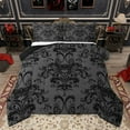 thumbnail image 1 of jejeloiu Gothic Damask Floral Bedding Comforter Set,Bohemian Moth Twin Comforter Sets,Black Victorian Baroque Bedding Set For Adult,Ultra Soft Home Decor Reversible,2-Piece, 1 of 8