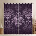 thumbnail image 1 of jejeloiu Gothic Damask Floral Black Out Curtains,Bohemian Exotic Style Curtains Pack of 2 (42x63 Each),Wild Snake Pattern Bedroom Curtains For Adult,Ultra Soft Home Decor, 1 of 6