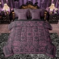 thumbnail image 1 of jejeloiu Gothic Damask Pattern 7-Piece Twin Bedding Sets,Victorian Baroque Bedding Comforter Set,Pink Black Sheet Sets For Adults,Breathable Home Decor Reversible, 1 of 8
