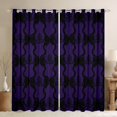 thumbnail image 1 of jejeloiu Gothic Damask Pattern Curtains Pack of 2 (42x84 Each),Lovely Bowtie Bow Curtains Blackout,Black Purple Bedroom Curtains For Adults,Breathable Home Decor, 1 of 6