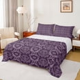 thumbnail image 1 of jejeloiu Gothic Damask Twin Sheet Sets,Purple Baroque Flower Bedding For Men Women 3-Piece, 1 of 7