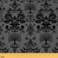 thumbnail image 1 of jejeloiu Gothic Flower Fabric by the Yard 3 Yards,Gray Damask Print Sewing Fabric,Tree Of Life Fabric for Sewing For Men Women,Microfiber Bedroom Decor, 1 of 6