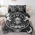 thumbnail image 1 of jejeloiu Gothic Skull 7-Piece Twin Bedding Sets,Spooky Halloween Skeleton Bedding Comforter Set,Boho Bohemian Style Flower Sheet Sets For Girls Boys,Microfiber Bedroom Decor Reversible, 1 of 8