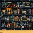 thumbnail image 1 of jejeloiu Gothic Skull Fabric by the Yard 1 Yard,Magical Book Home Decor Fabric by the Yard,Vintage Bookcase Bookshelf Sewing Fabric For Boys Teens,Breathable Home Decor, 1 of 6