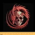 thumbnail image 1 of jejeloiu Gothic Skull Skeleton Fabric by the Yard 1 Yard, Red Black Halloween Home Decor Fabric by the Yard, Magic Dragon Room Decor Fabric by the Yard, 1 of 6