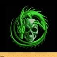 thumbnail image 1 of jejeloiu Gothic Sugar Skull Fabric by the Yard 1 Yard, Green Black Halloween Home Decor Fabric by the Yard, Magic Dragon Room Decor Fabric by the Yard, 1 of 6