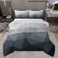 thumbnail image 1 of jejeloiu Gradient White Gray Bedding Comforter Set,Stereoscopic Abstract Geometric Twin Comforter Sets,Modern Abstract Aesthetic Bedding Set For Adults,Luxury Bedroom Decor Reversible,2pcs, 1 of 8