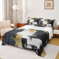 thumbnail image 1 of jejeloiu Graffiti Geometric Design Bed Sheets,Gray Black Gold King Sheets For Adult 4pcs, 1 of 7