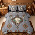 thumbnail image 1 of jejeloiu Gray Aztec 7-Piece Twin Bedding Sets Kids,Tribal Geometric Print Bedding Comforter SetFor Men,Reversible, 1 of 7
