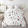thumbnail image 1 of jejeloiu Gray Christmas Reindeer 7 Pieces Bedding Comforter Set,Cartoon Xmas Tree Full Bedding Set,Happy New Year Fitted Sheet Flat Sheet For Girl Boy,Super Cozy Room Decor Reversible, 1 of 8