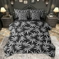 thumbnail image 1 of jejeloiu Gray Rustic Leaf 7-Piece Twin Bedding Sets,Tropical Botanical Bedding Comforter Set For Adults Reversible, 1 of 8