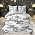 thumbnail image 1 of jejeloiu Gray Vintage Camo 7pcs Bedding Comforter Set,Western Farmhouse Camouflage Queen Bedding Sets For Boys Men Reversible, 1 of 8