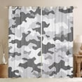 thumbnail image 1 of jejeloiu Gray Vintage Camo Blackout Curtains Set of 2 (52x84 Each),Western Farmhouse Camouflage Window Curtains For Boys Men, 1 of 6