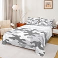 thumbnail image 1 of jejeloiu Gray Vintage Camo Queen Sheet Sets,Western Farmhouse Camouflage Bed Set For Boys Men 4pcs, 1 of 7