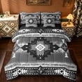 thumbnail image 1 of jejeloiu Gray White Geometric 7-Piece Twin Bedding Sets,Boho Exotic Style Bedding Comforter Set,Rustic Aztec Rhombus Sheet Sets For Adults,Super Cozy Room Decor Reversible, 1 of 8