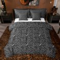 thumbnail image 1 of jejeloiu Gray Zebra Striped 7-Piece Twin Bedding Sets,Retro Geometric Lines Bedding Comforter Set For Adults Reversible, 1 of 8