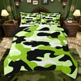 thumbnail image 1 of jejeloiu Green Black Camo Full Size Comforter Sets,Western Farmhouse Camouflage Bedding Sets For Boys Men Reversible 3 Pieces, 1 of 8
