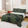 thumbnail image 1 of jejeloiu Green Camo Camouflage Queen Sheet Sets,Farmhouse Rustic Bed Set For Teens Kids 4pcs, 1 of 7